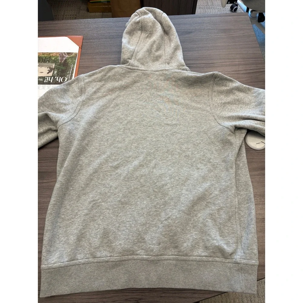 Nike Hoodie men's Large Gray Pullover Sweatshirt Swoosh‎ Fleece